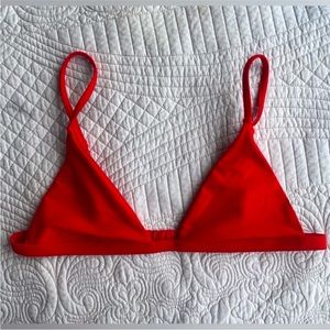 Nasty Gal red triangle bikini top in excellent worn condition 🌹